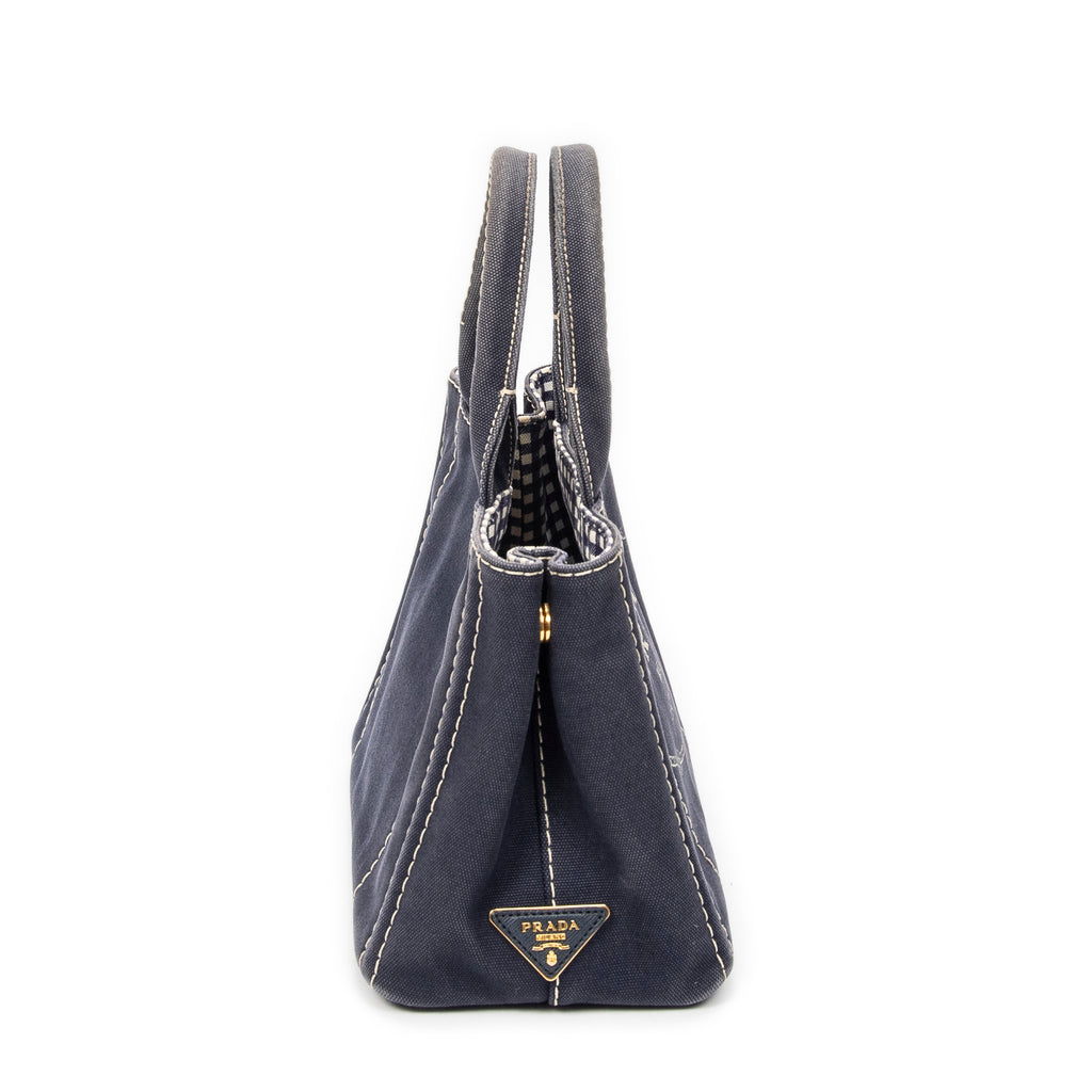 Prada - Petit cabas Canapa - Marine