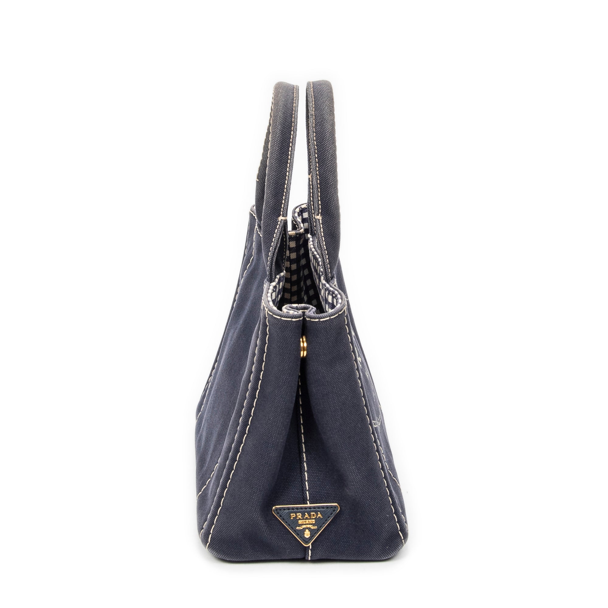 Prada - Petit cabas Canapa - Marine