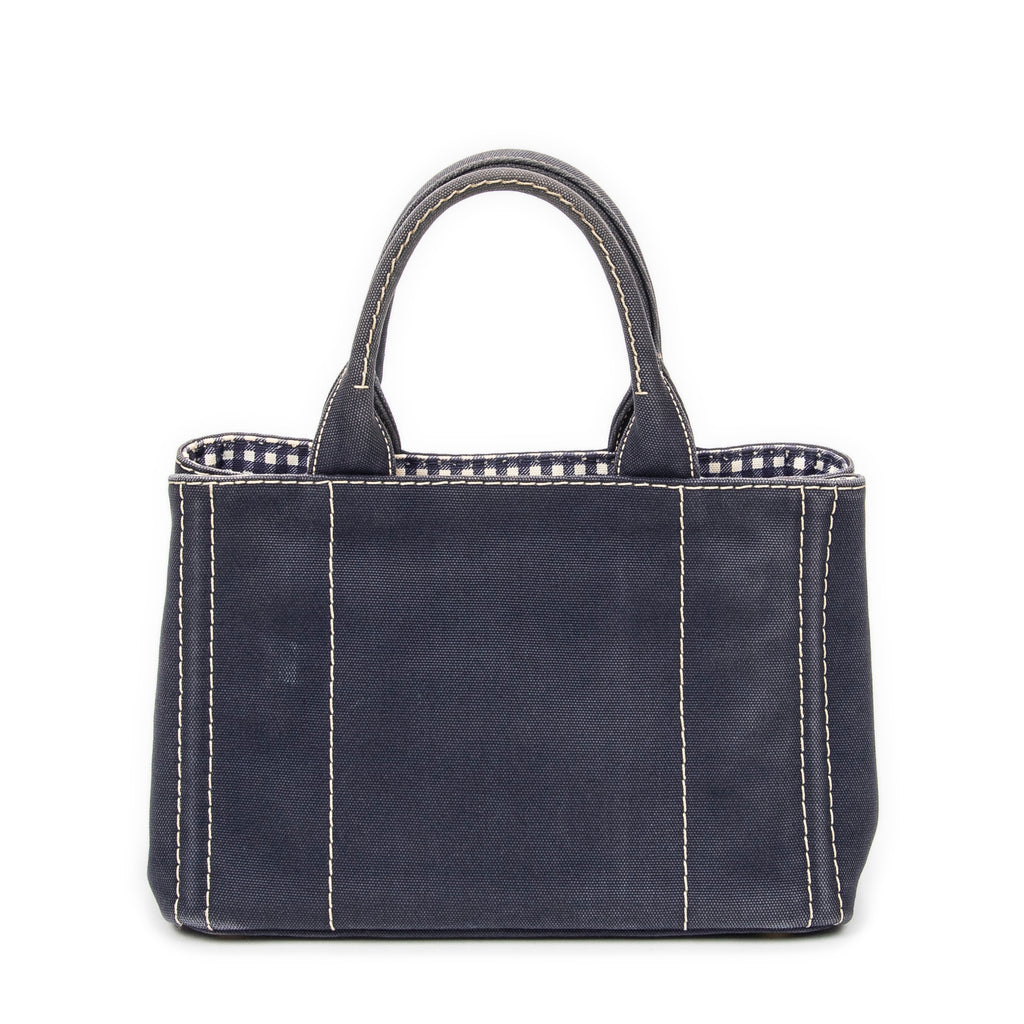 Prada - Petit cabas Canapa - Marine