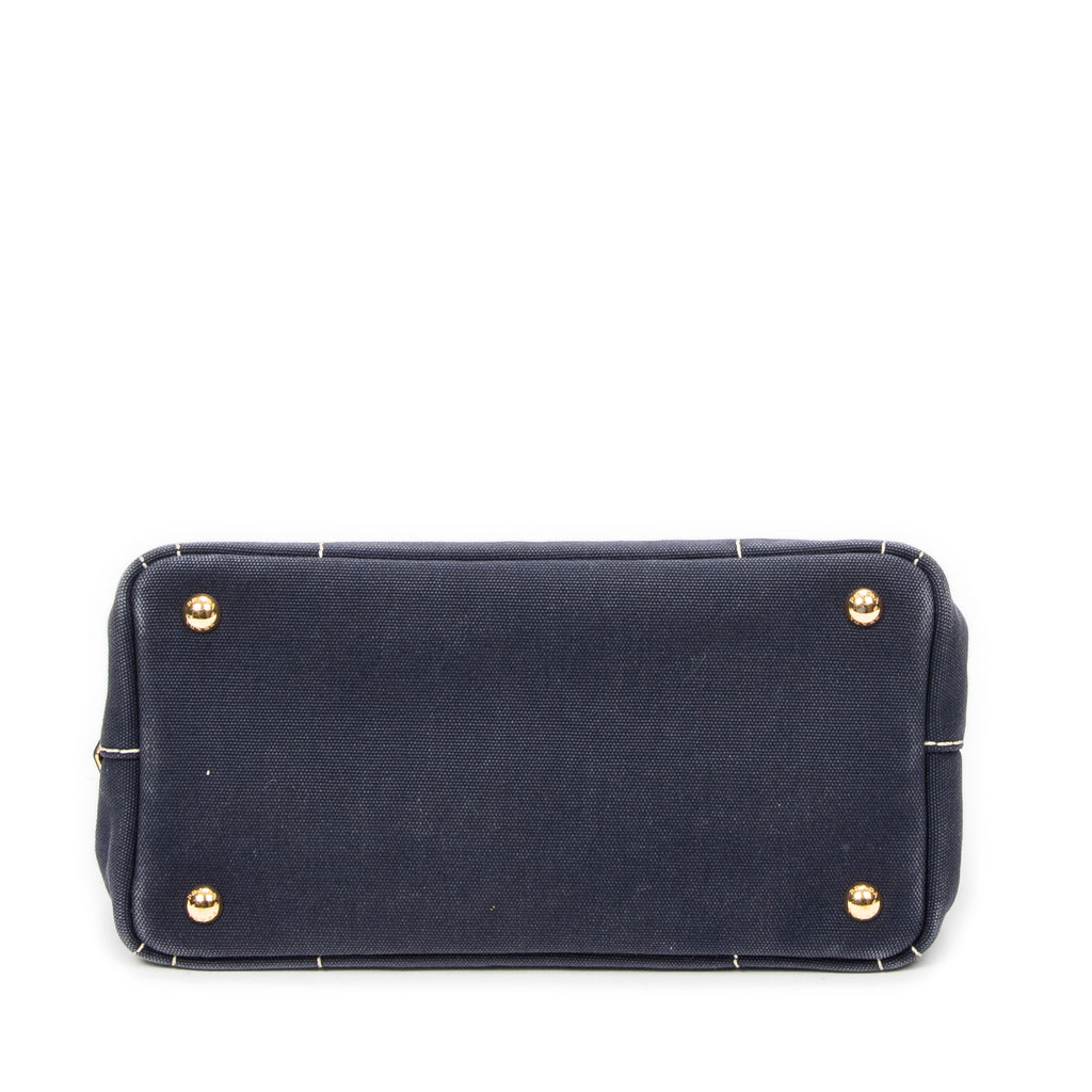 Prada - Petit cabas Canapa - Marine