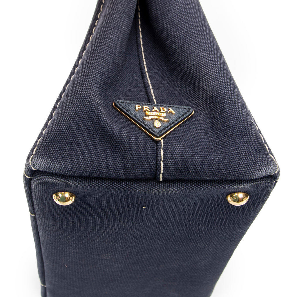 Prada - Petit cabas Canapa - Marine