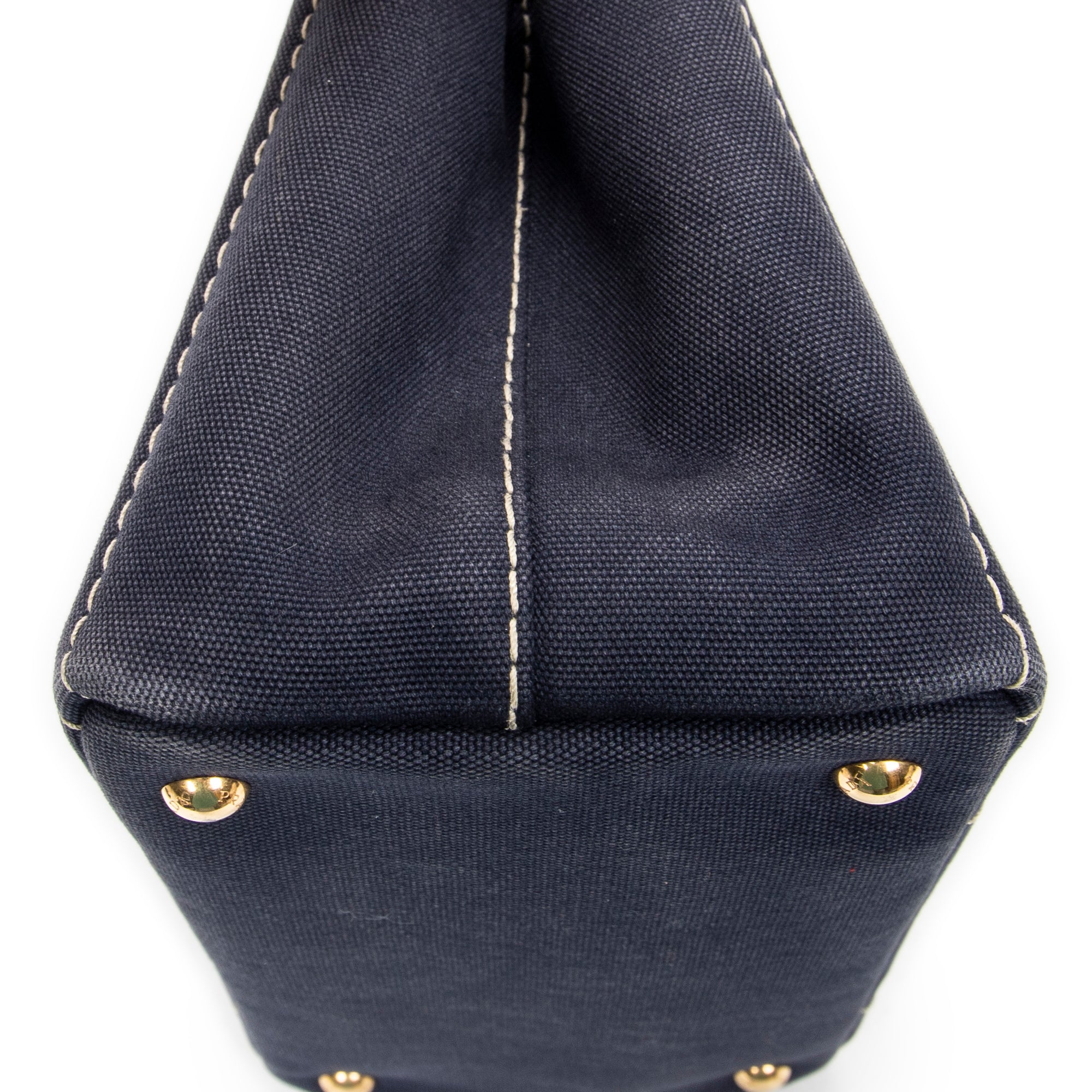 Prada - Petit cabas Canapa - Marine