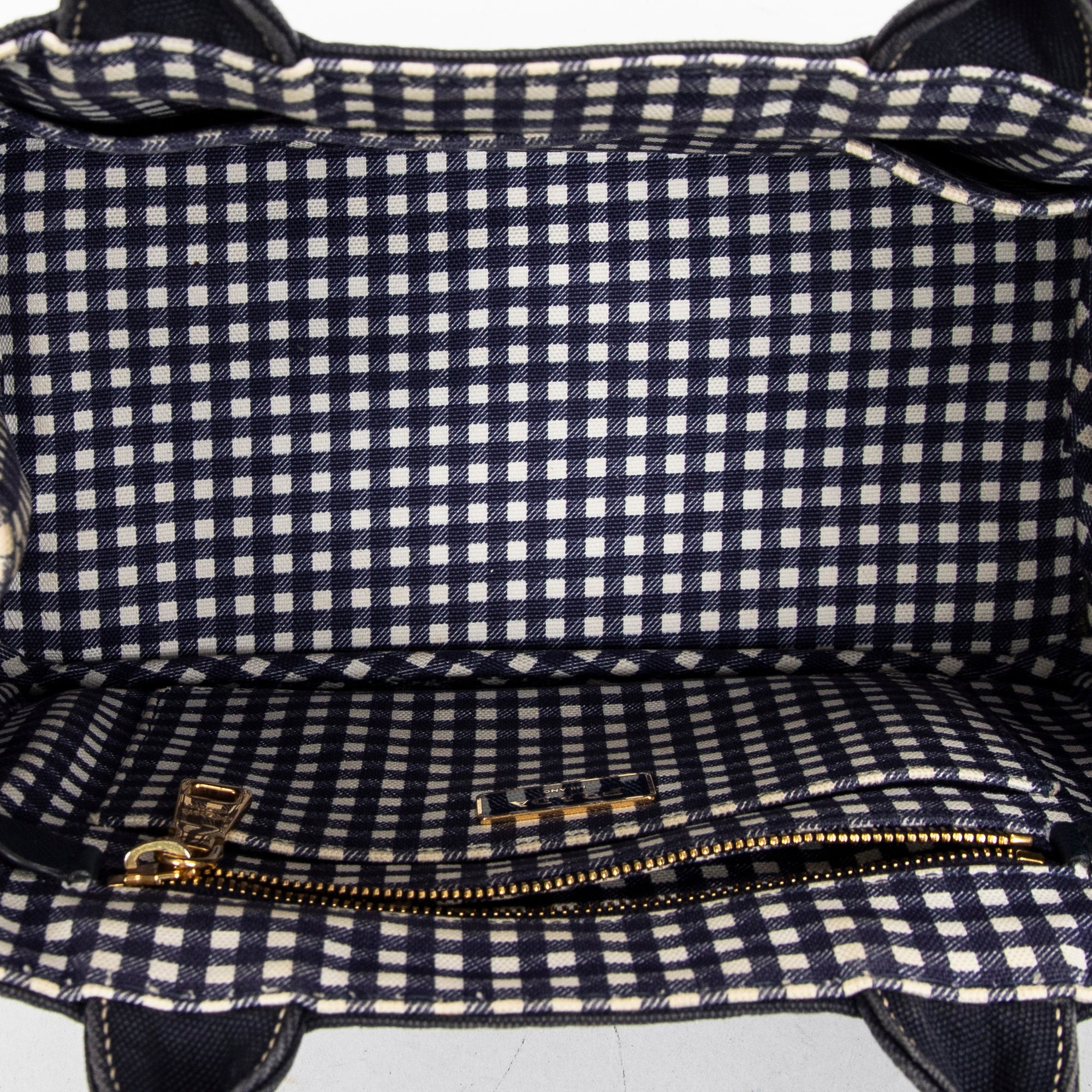 Prada - Petit cabas Canapa - Marine