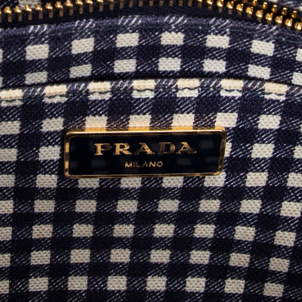 Prada - Petit cabas Canapa - Marine