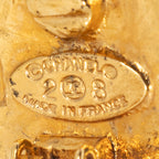 Pendientes CC Redondos con Clip Dorados Bañados en Oro
