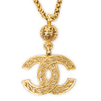 Necklace Large CC Pendant Necklace Gold Gold Plated
