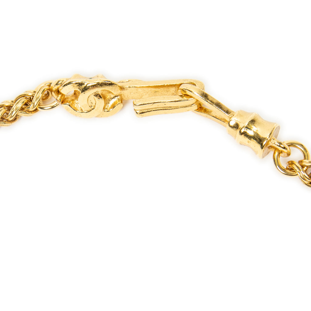 Necklace Large CC Pendant Necklace Gold Gold Plated