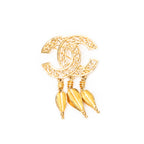 Broche CC Fretwork Fringe Oro Bañado en oro