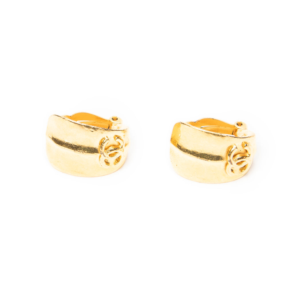 Earrings CC Curved Clip On Earrings Gold Gold Plated