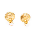 Earrings CC Round Clip On Earrings Gold Gold Plated