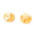 Pendientes CC Redondos con Clip Dorados Bañados en Oro