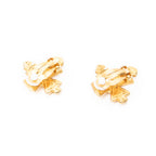 Pendientes CC con clip, dorados, chapados en oro