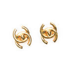 Chanel - Boucles d'oreilles clip CC Turn Lock - Doré