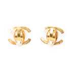 Chanel - Boucles d'oreilles clip CC Turn Lock - Doré