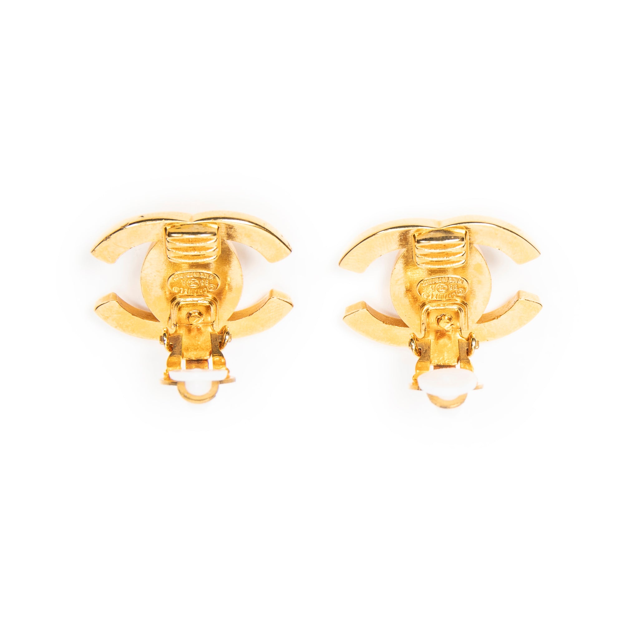 Chanel - Boucles d'oreilles clip CC Turn Lock - Doré