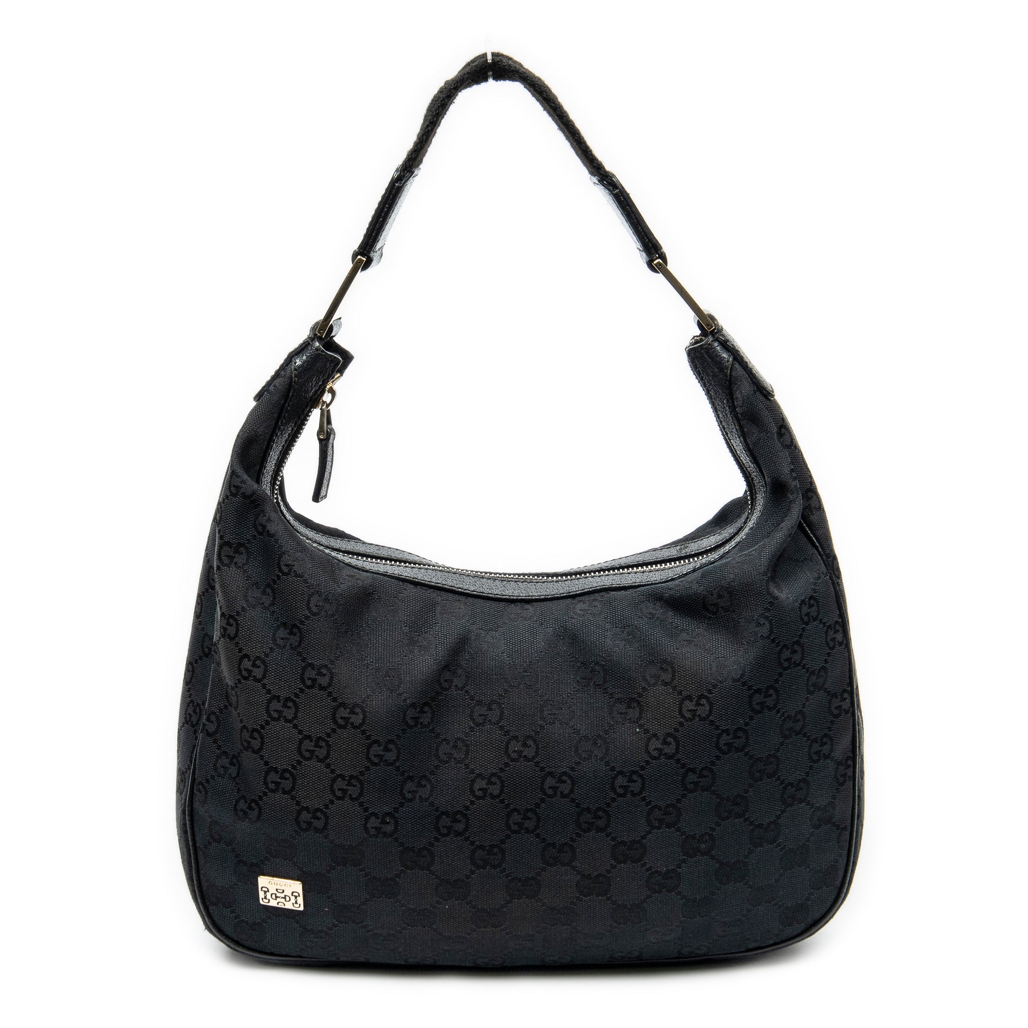 Shoulder Bag Medium Pop Hobo Black Monogrammed Canvas