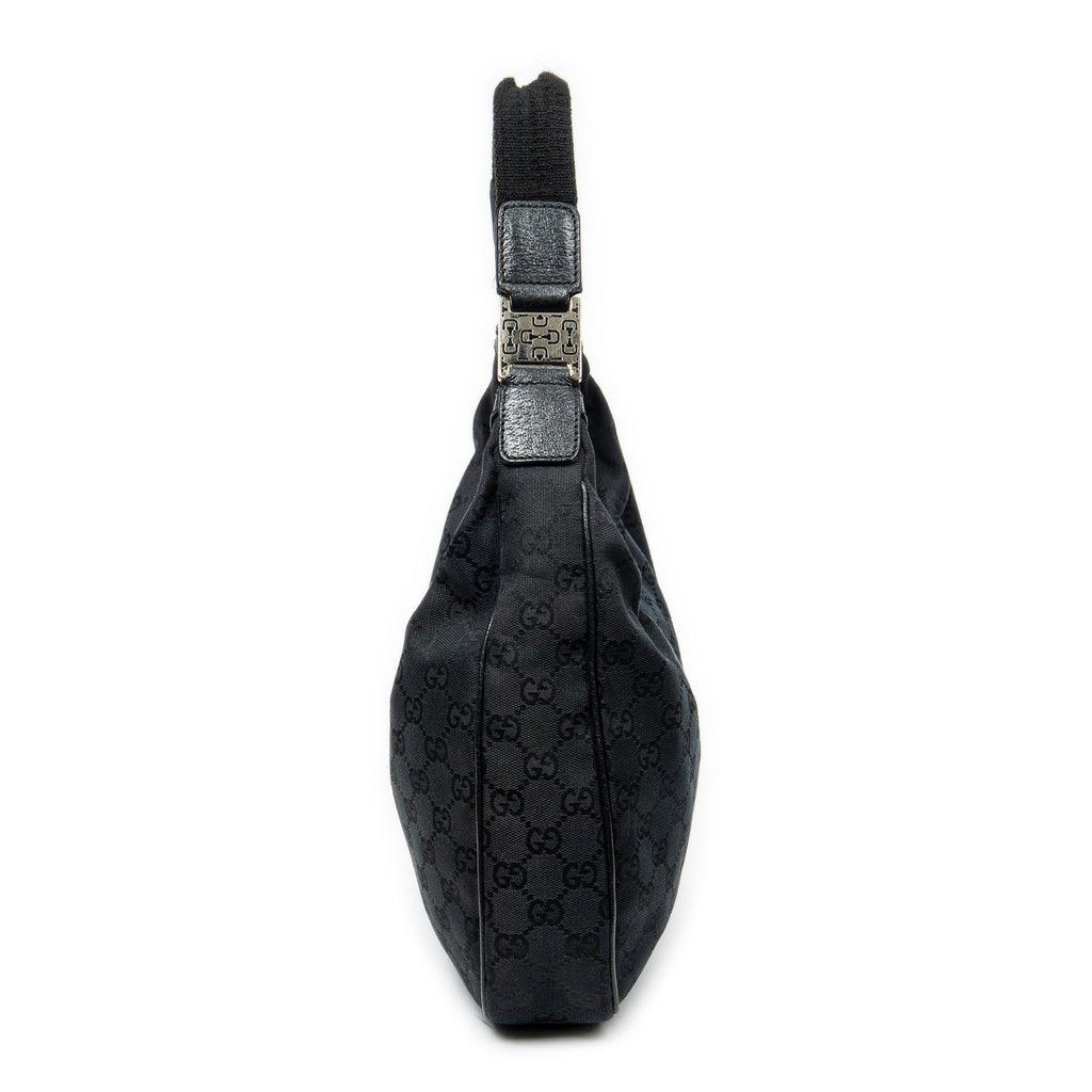 Shoulder Bag Medium Pop Hobo Black Monogrammed Canvas