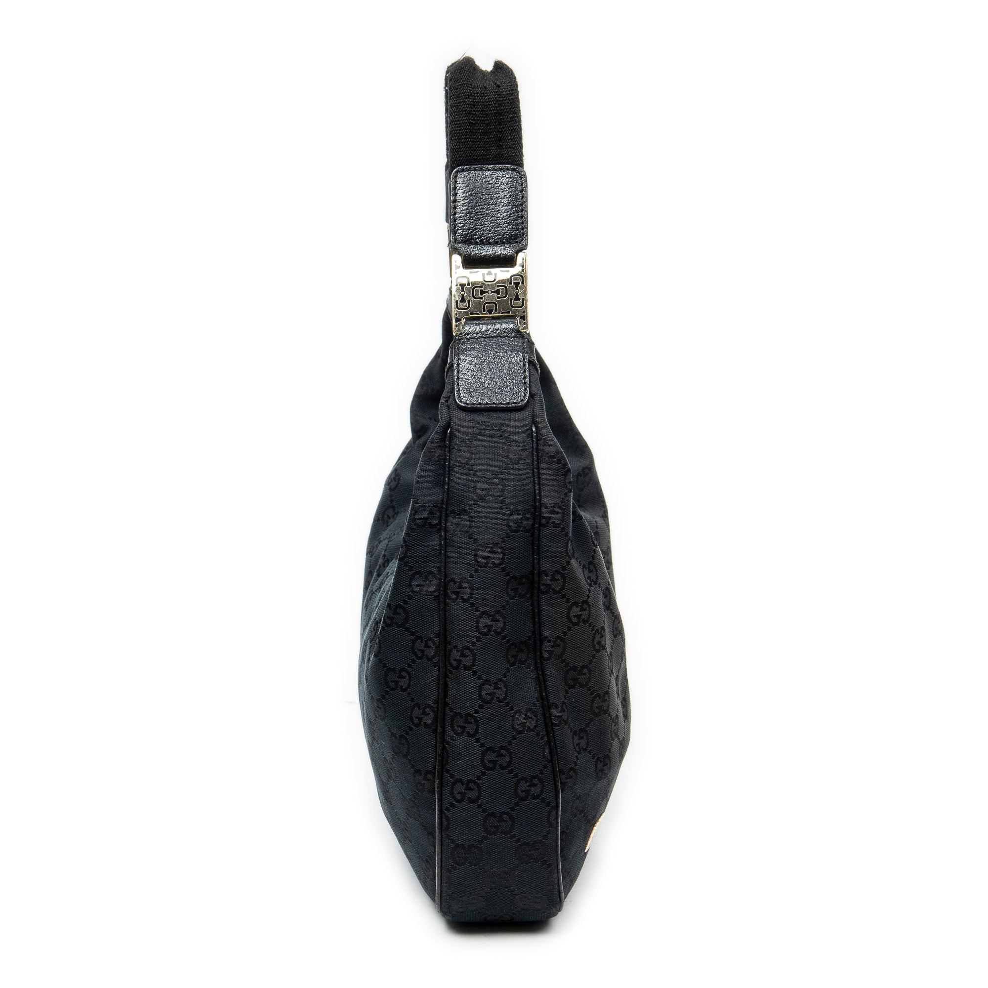 Bolso de hombro mediano Pop Hobo Lona monogramada negra