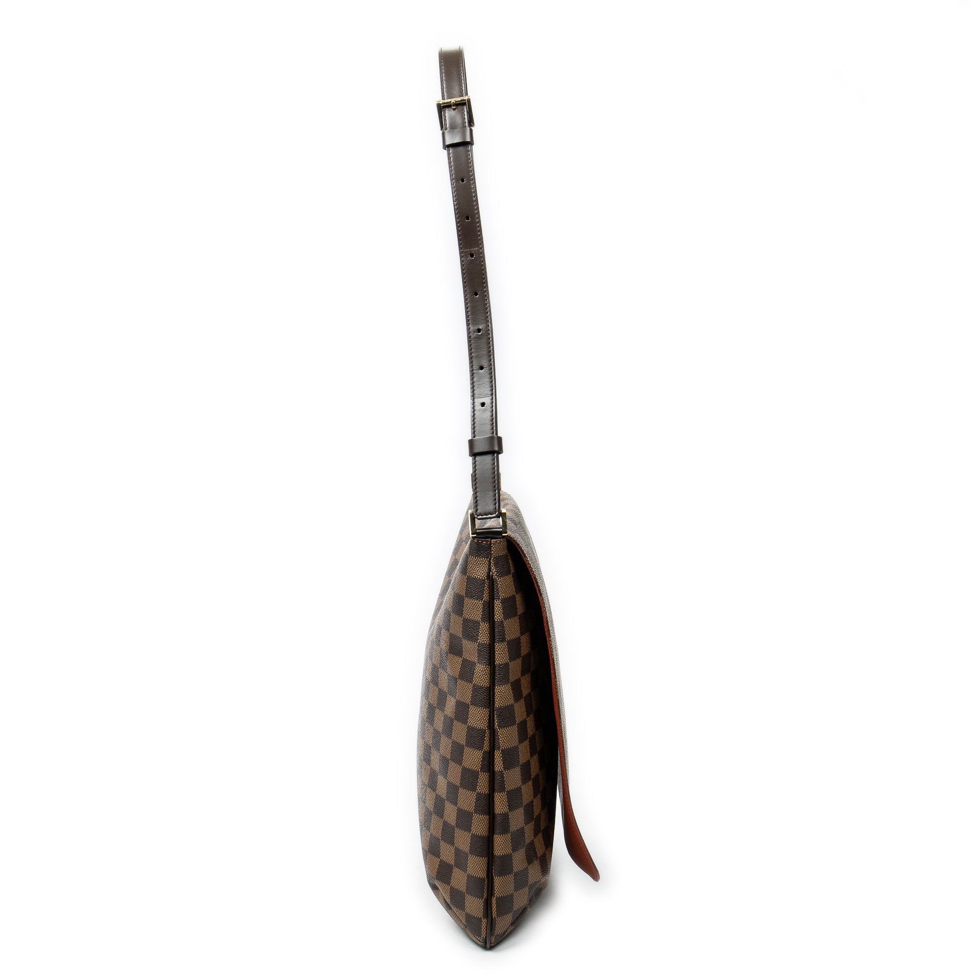 Bolso de Hombro Musette Marrón Damier Ebene