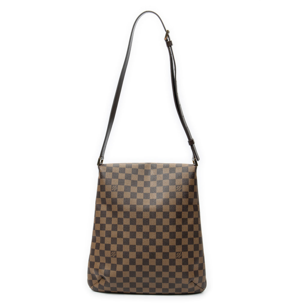 Bolso de Hombro Musette Marrón Damier Ebene