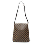 Bolso de Hombro Musette Marrón Damier Ebene