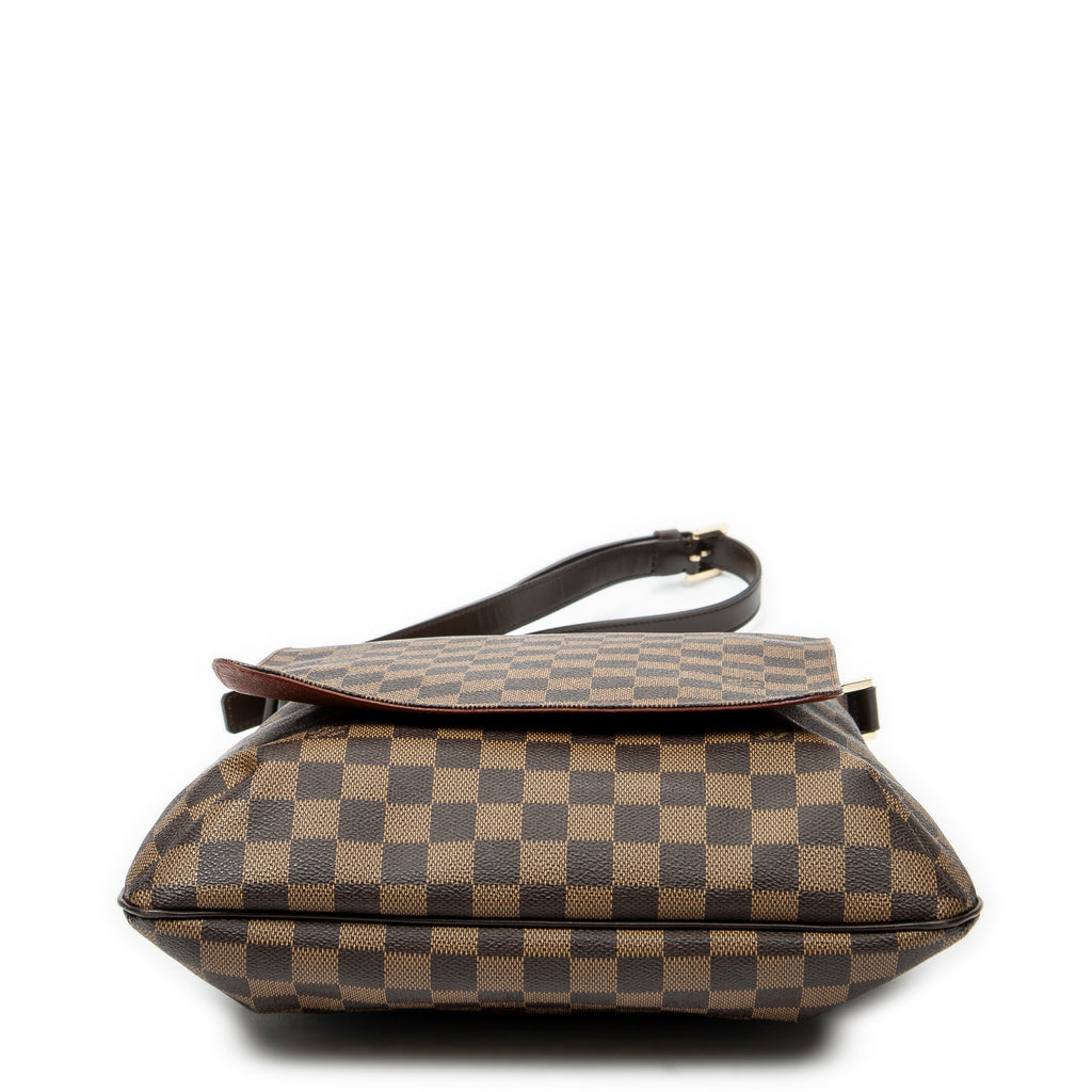 Bolso de Hombro Musette Marrón Damier Ebene