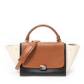 Shoulder Bag Micro Luggage Brown Calfskin Leather