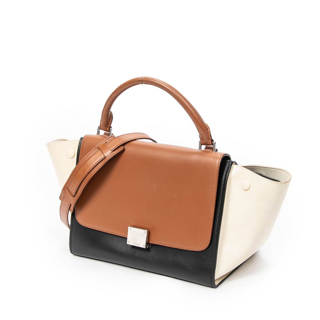 Shoulder Bag Micro Luggage Brown Calfskin Leather