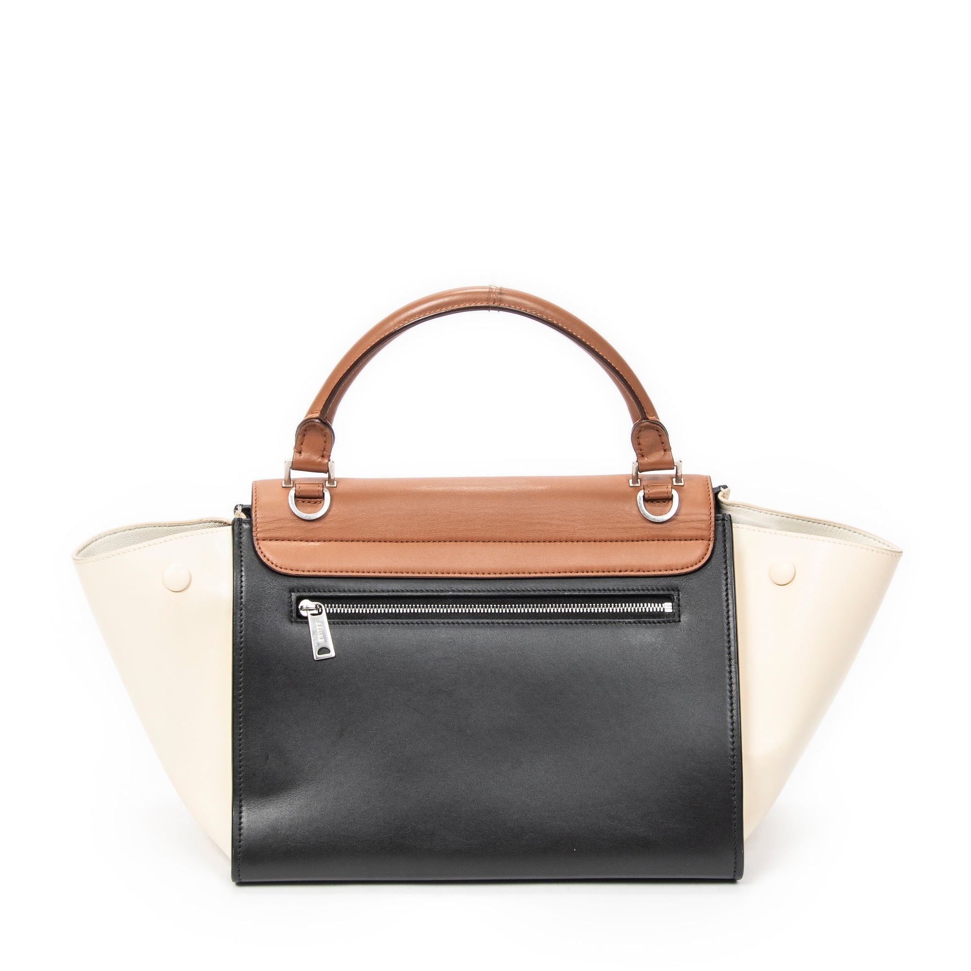 Shoulder Bag Micro Luggage Brown Calfskin Leather