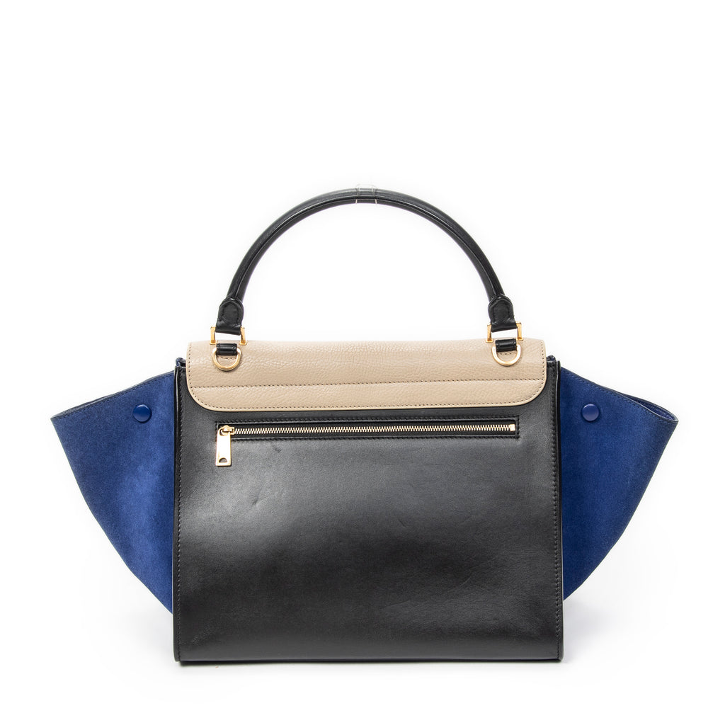 Shoulder Bag Mini Luggage Black Calfskin Leather