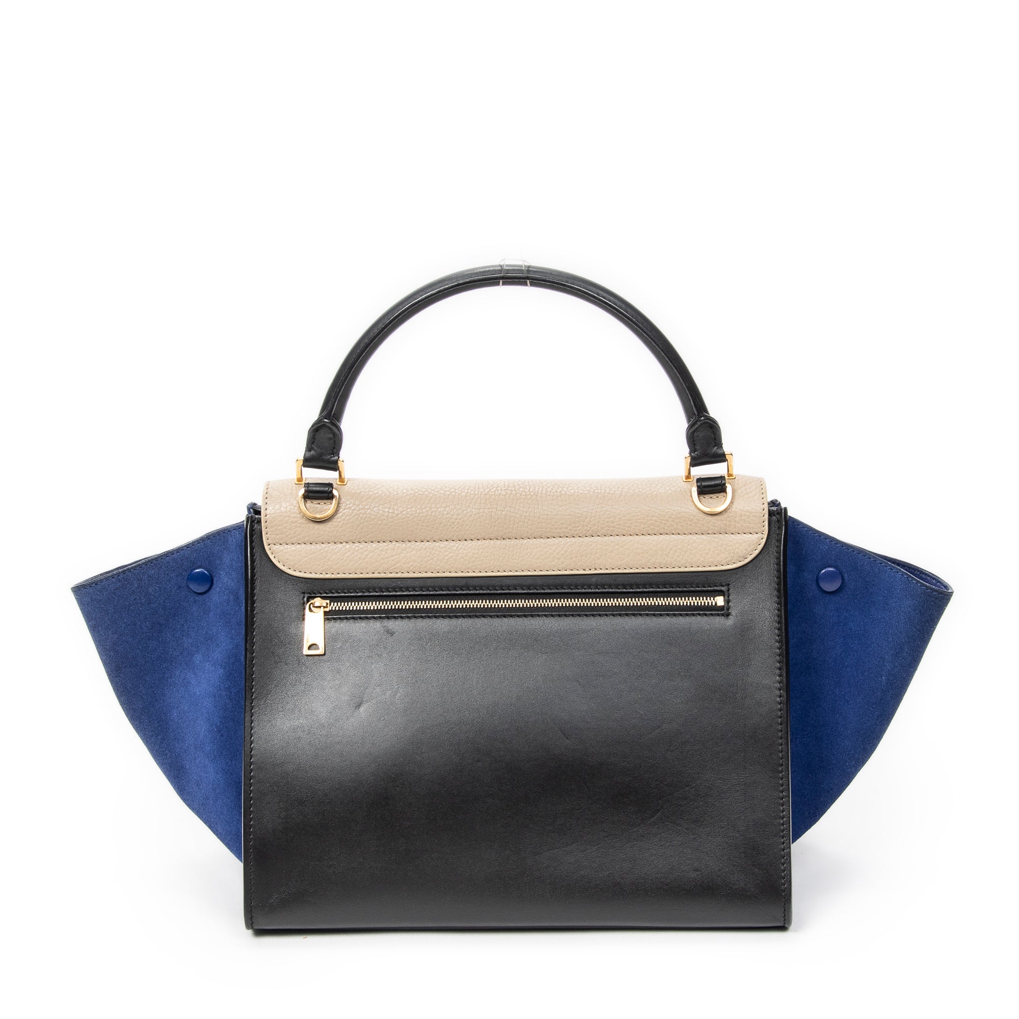 Shoulder Bag Mini Luggage Black Calfskin Leather
