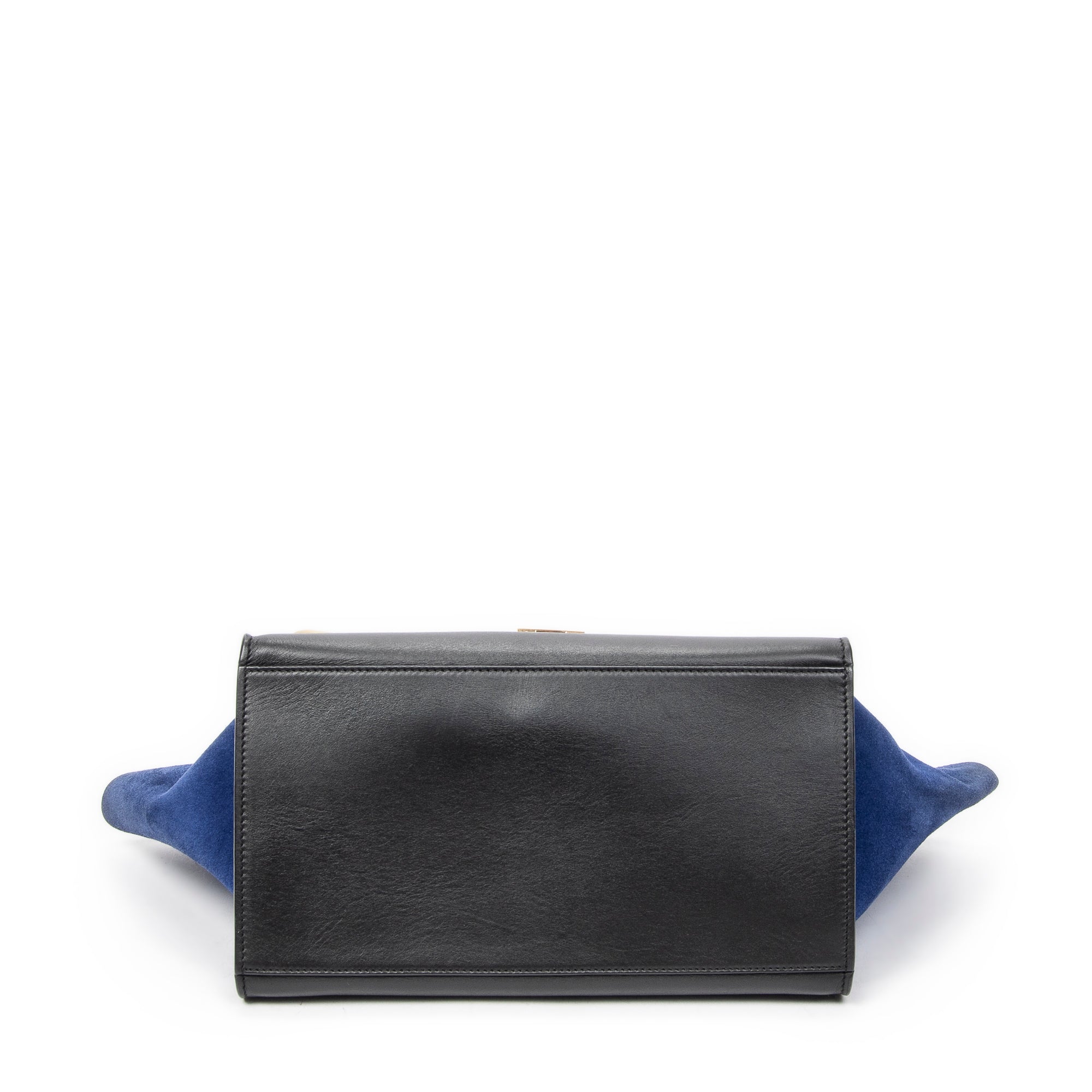 Shoulder Bag Mini Luggage Black Calfskin Leather