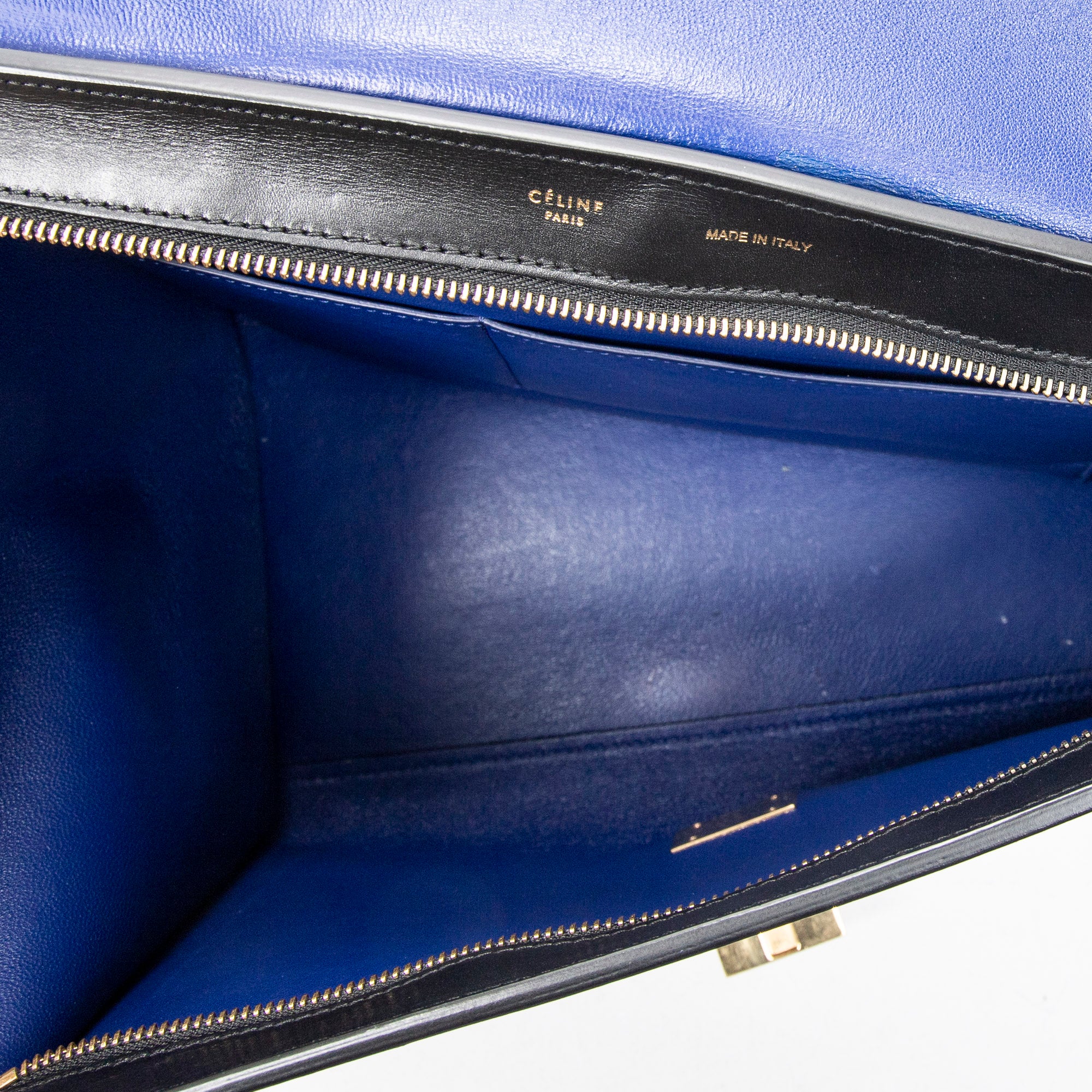Shoulder Bag Mini Luggage Black Calfskin Leather