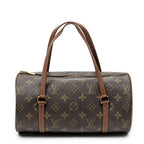 Handbag Papillon 26 Brown Monogram Canvas