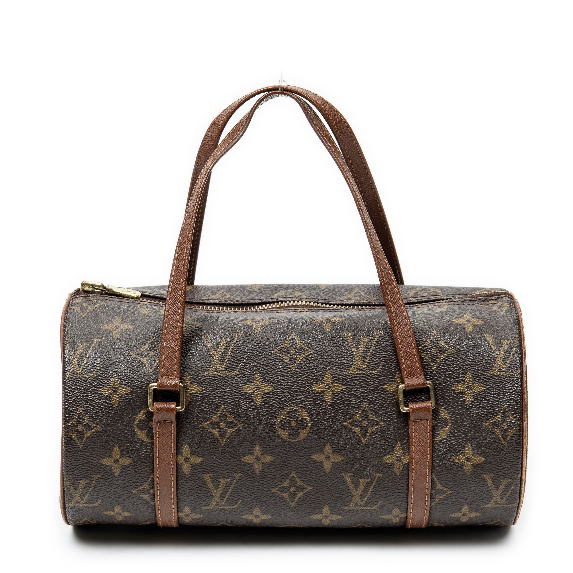 Handbag Papillon 26 Brown Monogram Canvas