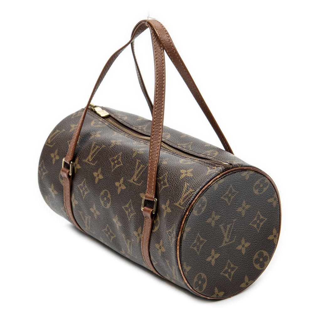 Handbag Papillon 26 Brown Monogram Canvas