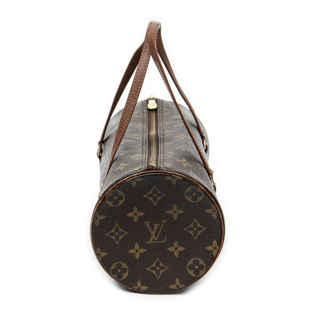 Handbag Papillon 26 Brown Monogram Canvas