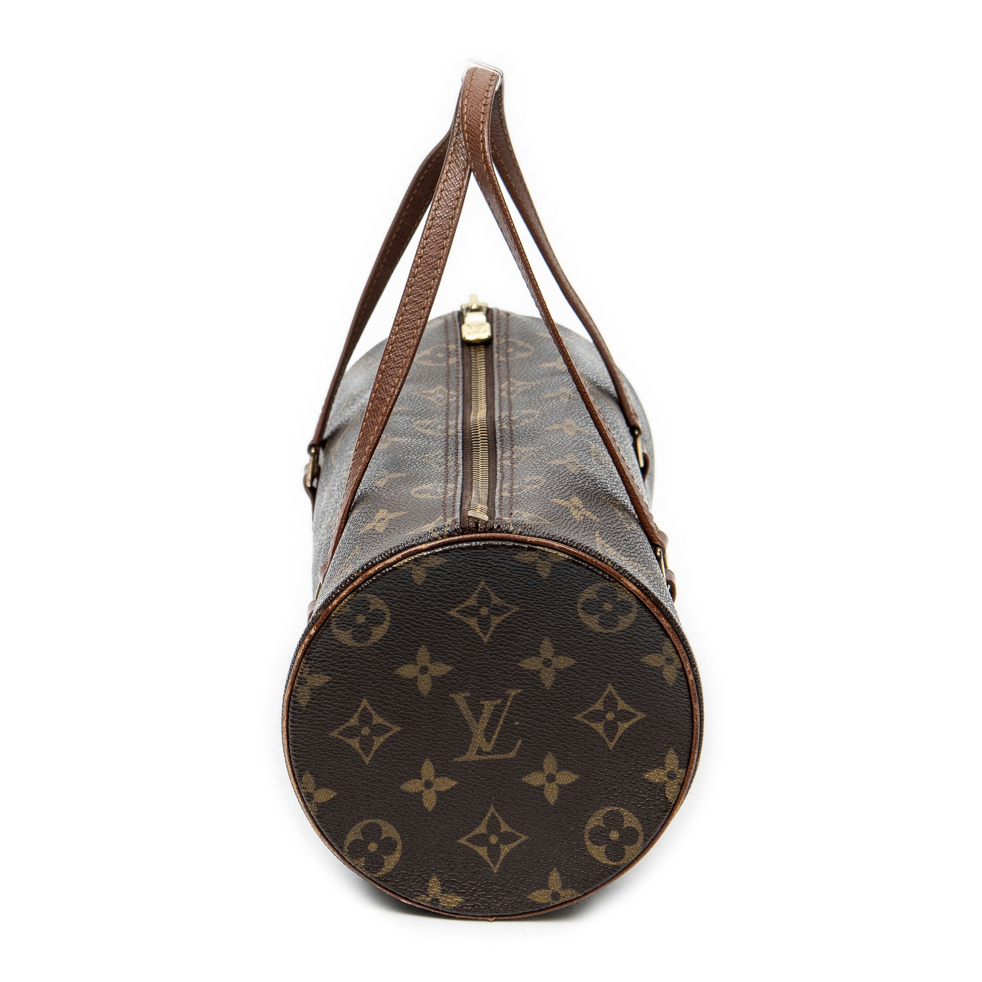 Handbag Papillon 26 Brown Monogram Canvas