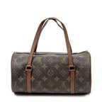 Handbag Papillon 26 Brown Monogram Canvas