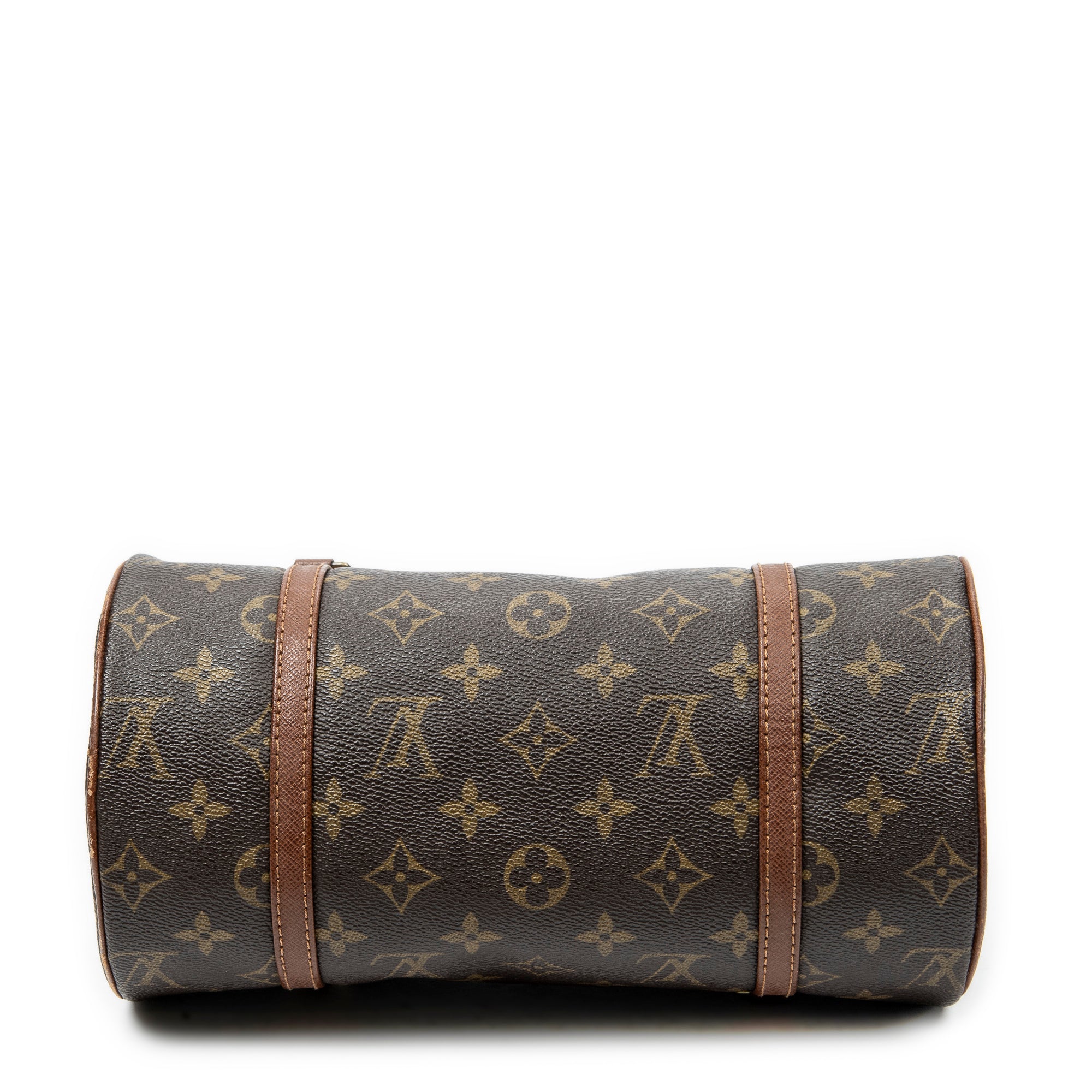 Handbag Papillon 26 Brown Monogram Canvas