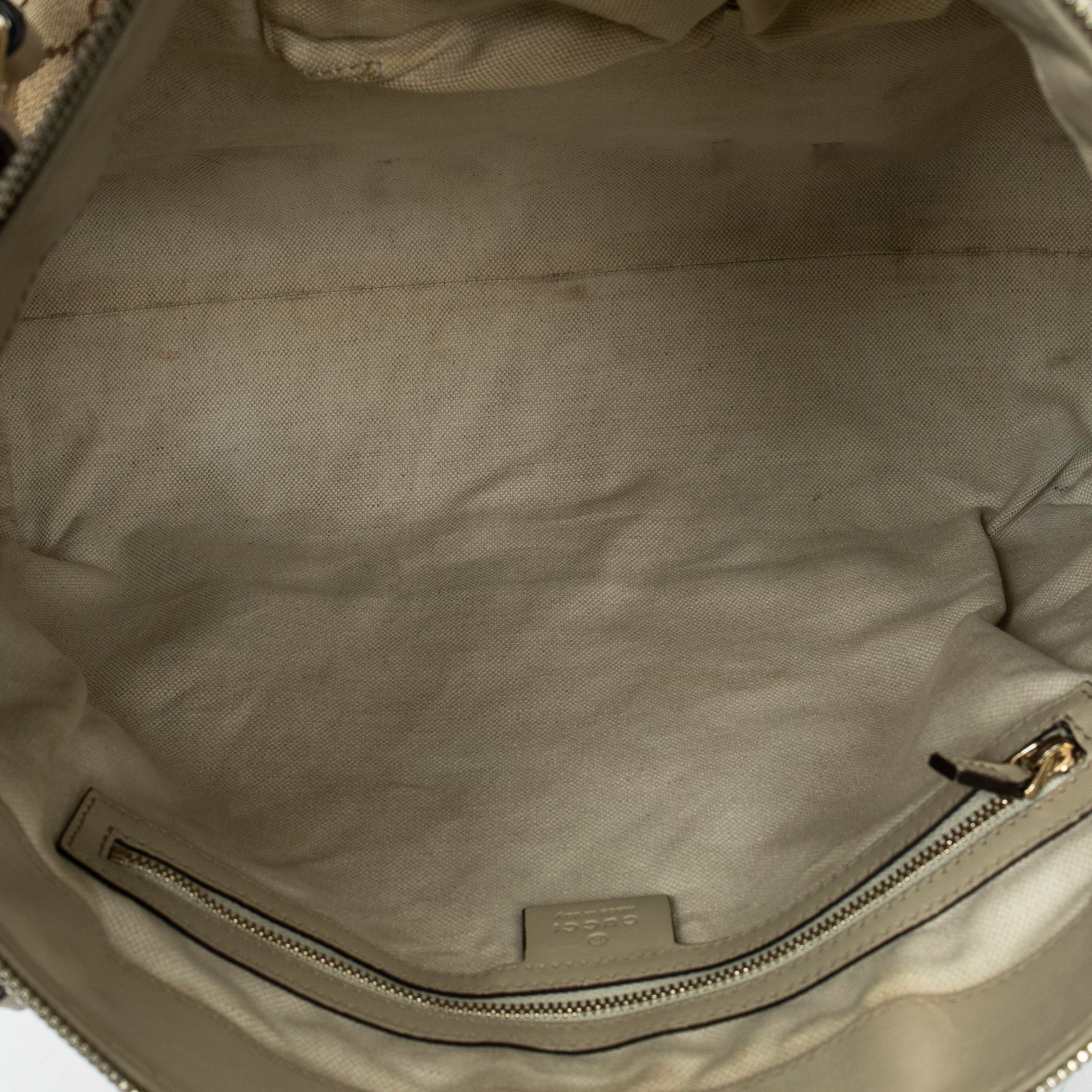 Shoulder Bag Large Web Mayfair Top Handle Beige Monogrammed Canvas