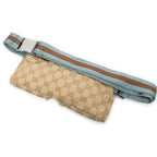 Waist Bag Mini Web Waist Pouch Beige Monogrammed Canvas