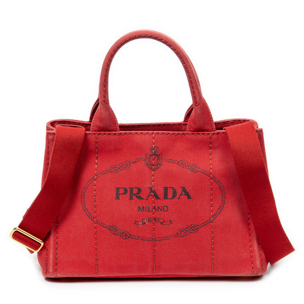 Bolso de hombro pequeño Canapa Tote de lona Canapa roja