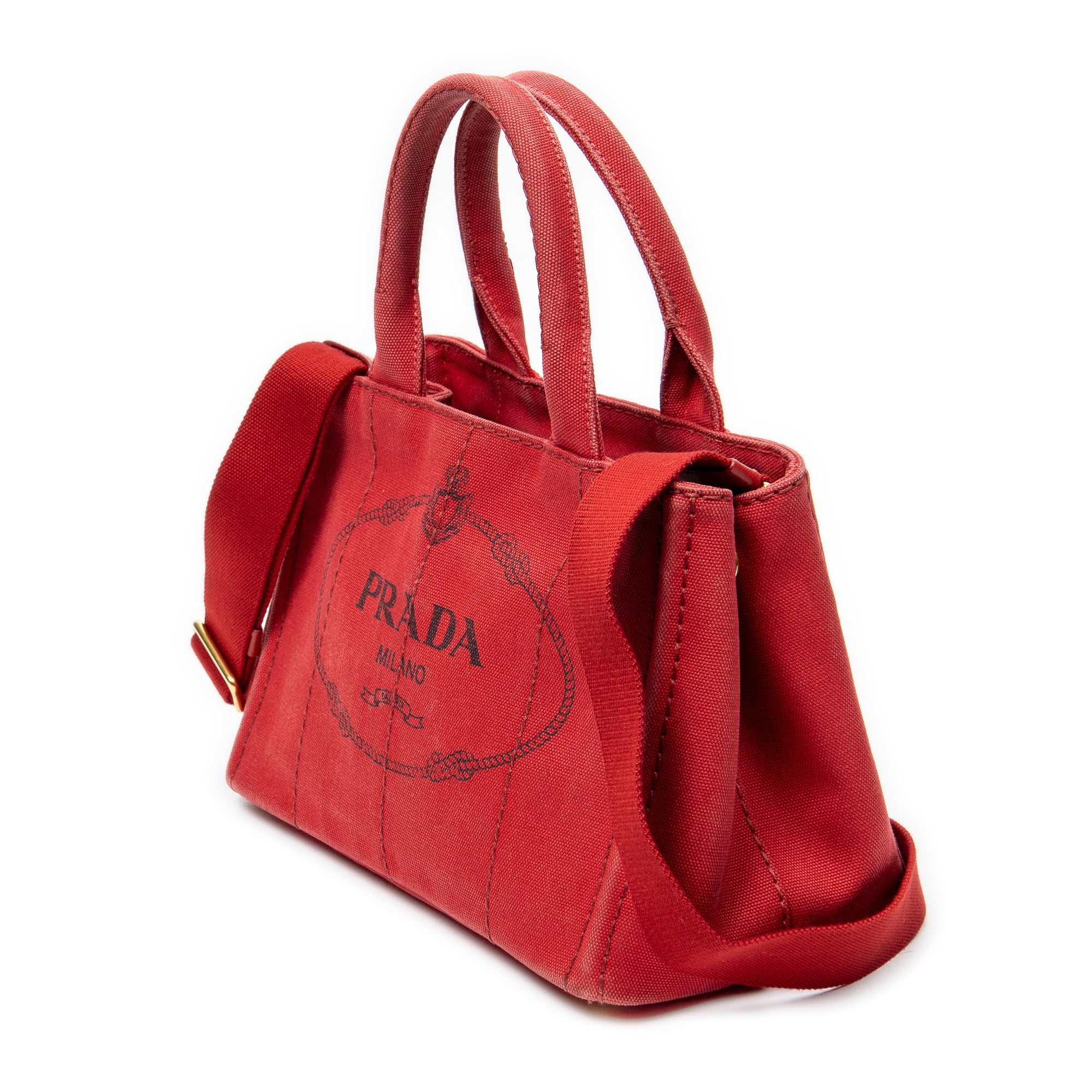 Bolso de hombro pequeño Canapa Tote de lona Canapa roja