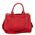 Bolso de hombro pequeño Canapa Tote de lona Canapa roja