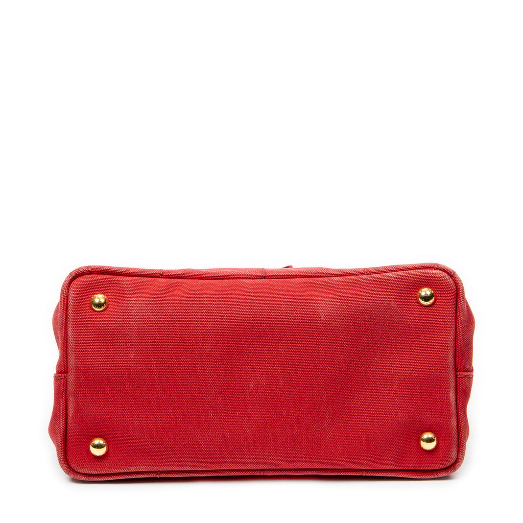 Bolso de hombro pequeño Canapa Tote de lona Canapa roja