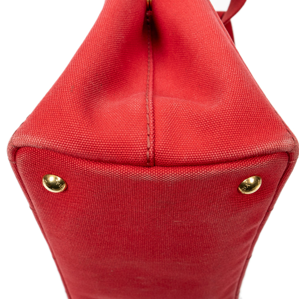 Bolso de hombro pequeño Canapa Tote de lona Canapa roja