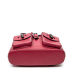 Backpack Medium Bamboo Tassel Backpack Raspberry Pink Grained Calfskin Leather