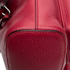 Backpack Medium Bamboo Tassel Backpack Raspberry Pink Grained Calfskin Leather