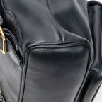Backpack Mini Bamboo Backpack Navy Calfskin Leather